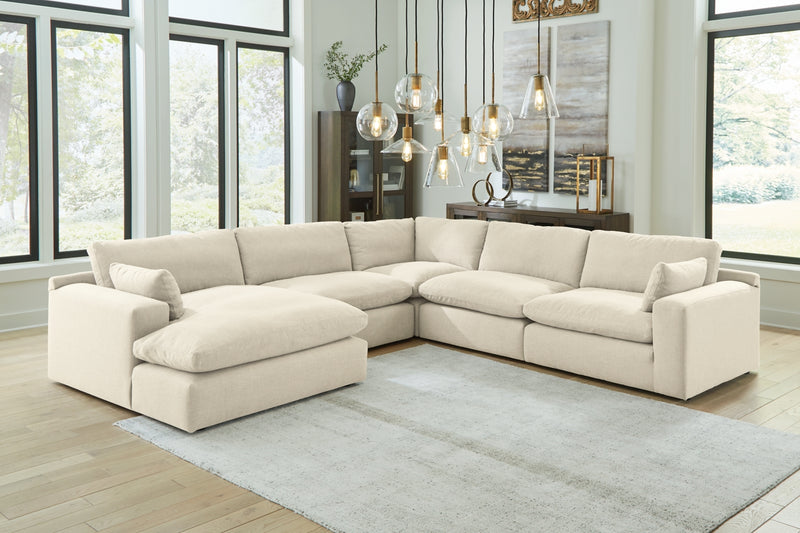 Sofá seccional de 5 piezas Elyza con chaise longue