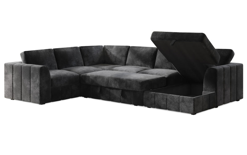 Armfield 4PC Sectional with Pop Up Sleeper & Storage
