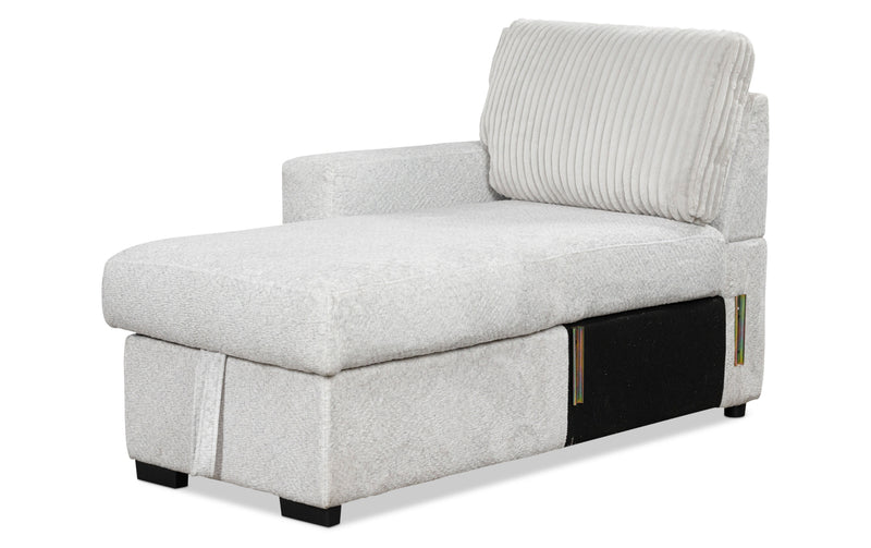 Wohlen 2Pc Sectional with Pop Up Sleeper & Storage