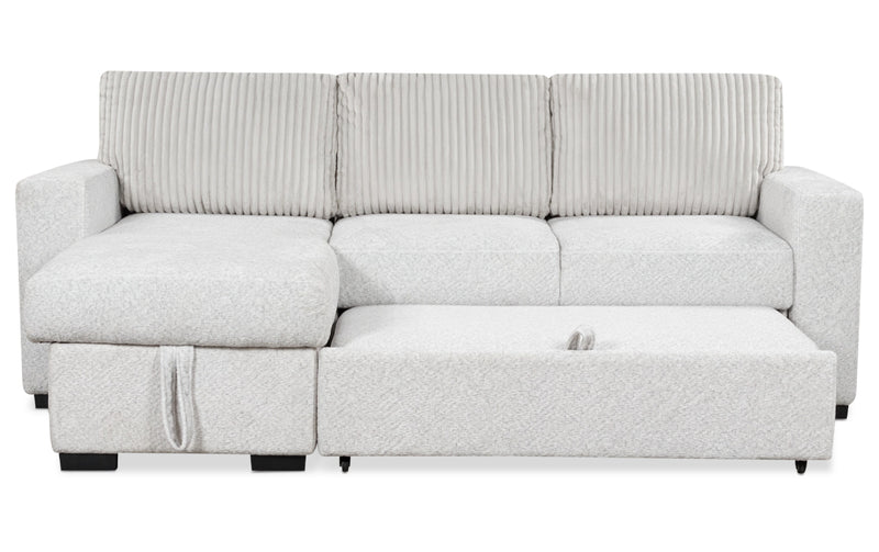 Wohlen 2Pc Sectional with Pop Up Sleeper & Storage