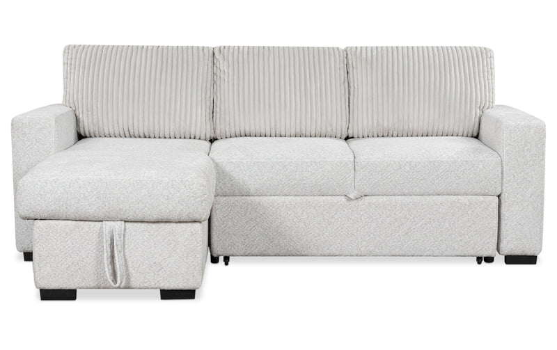 Wohlen 2Pc Sectional with Pop Up Sleeper & Storage