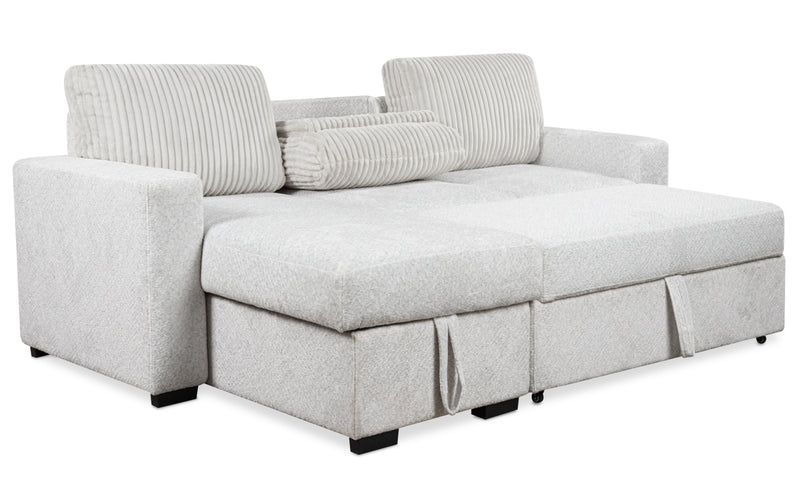 Wohlen 2Pc Sectional with Pop Up Sleeper & Storage