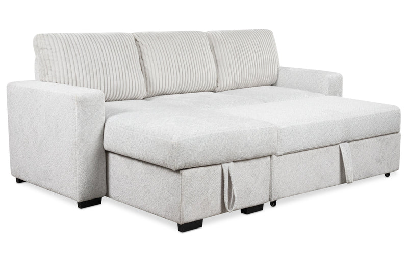 Wohlen 2Pc Sectional with Pop Up Sleeper & Storage
