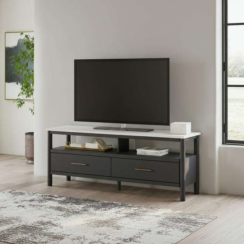 Cadmori 63" TV Stand with Electric Fireplace