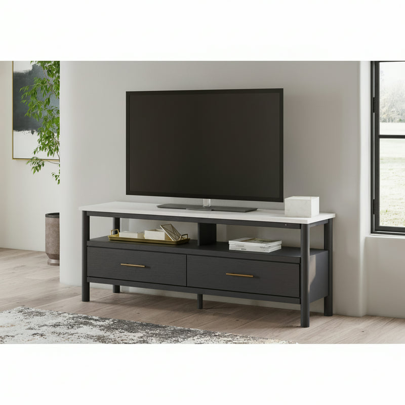 Cadmori 63" TV Stand with Electric Fireplace