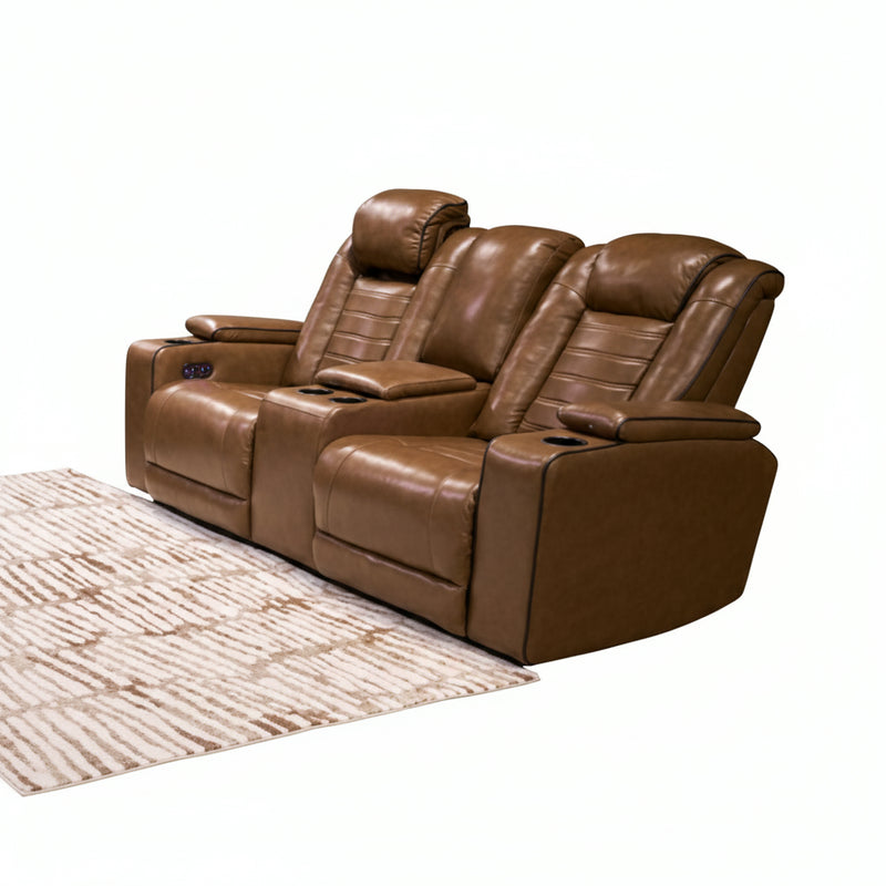 Metro Oasis Power Reclining Loveseat/Console/Adjustable Headrest