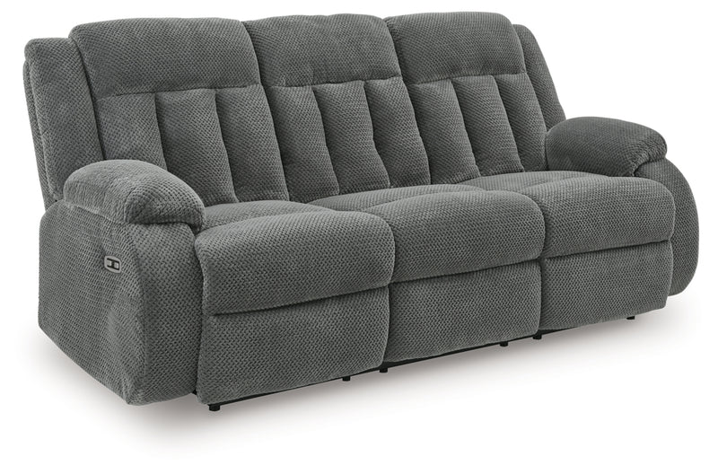 Greely Bend Reclining Power Sofa w/Drop Down Table
