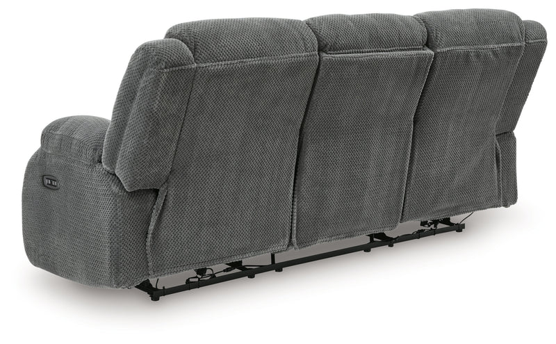 Greely Bend Reclining Power Sofa w/Drop Down Table
