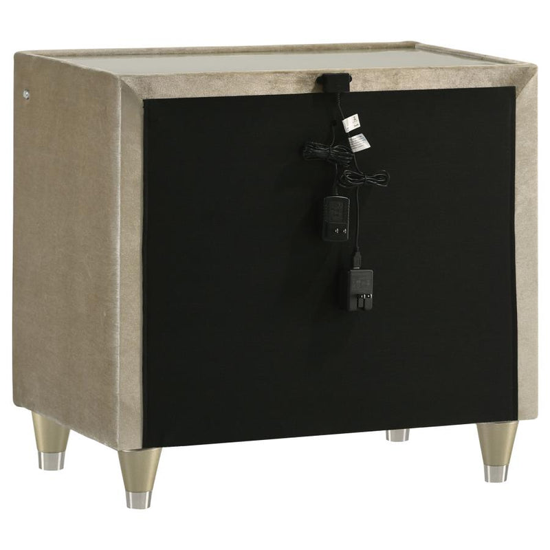 Lorient 2-drawer LED Nightstand with USB