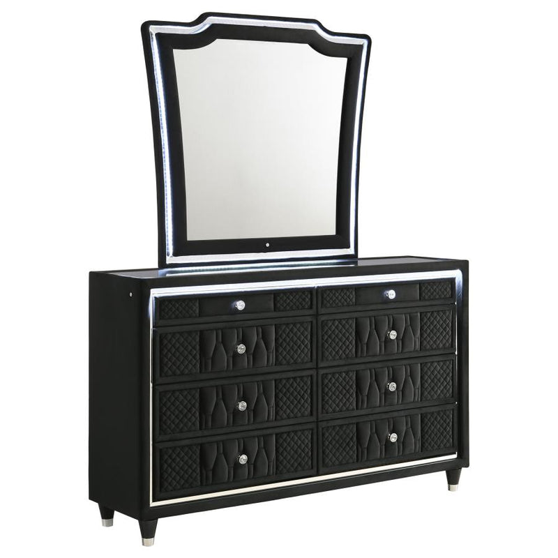 Lorient 8-drawer LED Flame Box Dresser