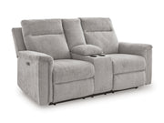 Barnsana DBL Reclining Power Loveseat w/Console