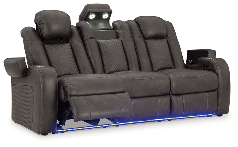 Fyne-Dyme Power Reclining Sofa with Adjustable Headrest