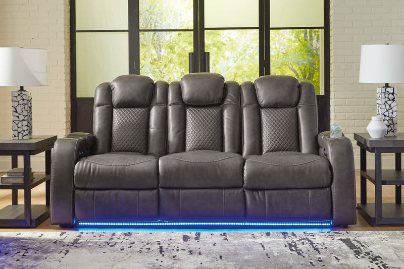 Fyne-Dyme Power Reclining Sofa with Adjustable Headrest