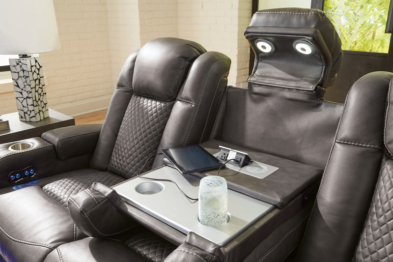 Fyne-Dyme Power Reclining Sofa with Adjustable Headrest