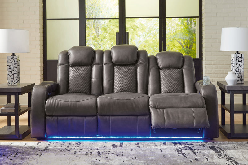 Fyne-Dyme Power Reclining Sofa with Adjustable Headrest