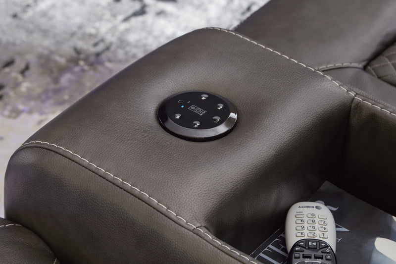 Fyne-Dyme Power Reclining Loveseat/Console/Adjustable Headrest