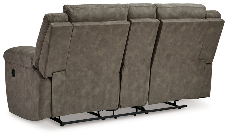 Sofá de dos plazas reclinable doble con consola Laresview