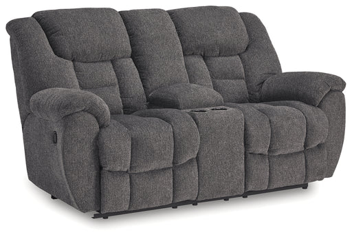 Foreside DBL Reclining Loveseat w/Console