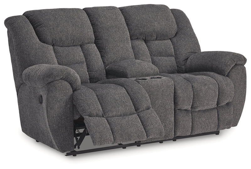 Foreside DBL Reclining Loveseat w/Console