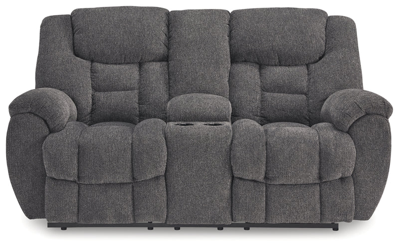 Foreside DBL Reclining Loveseat w/Console