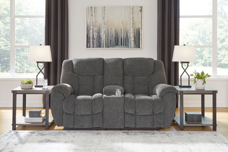 Foreside DBL Reclining Loveseat w/Console