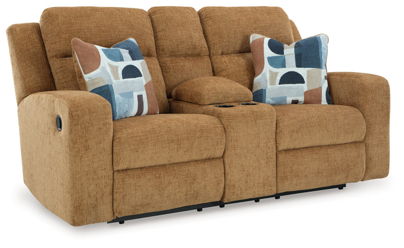 Kanlow DBL Reclining Loveseat w/Console