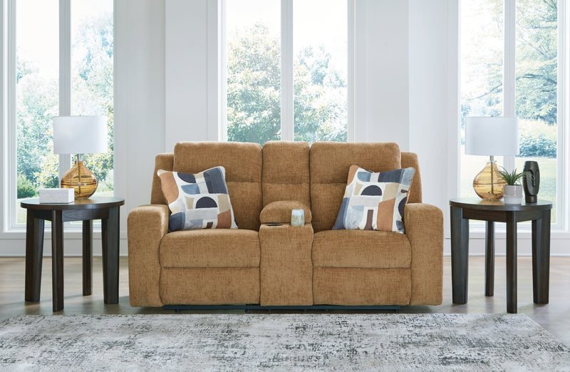 Kanlow DBL Reclining Loveseat w/Console