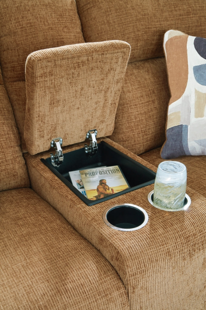 Kanlow DBL Reclining Loveseat w/Console