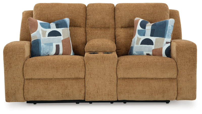 Kanlow DBL Reclining Loveseat w/Console