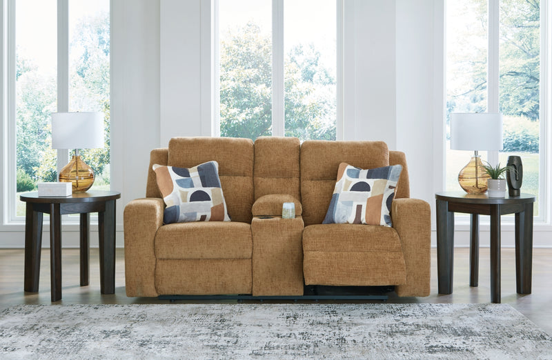 Kanlow DBL Reclining Loveseat w/Console