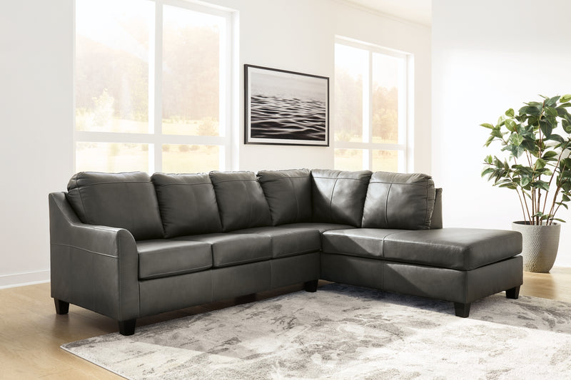 Seccional Valderno de 2 piezas con chaise lounge