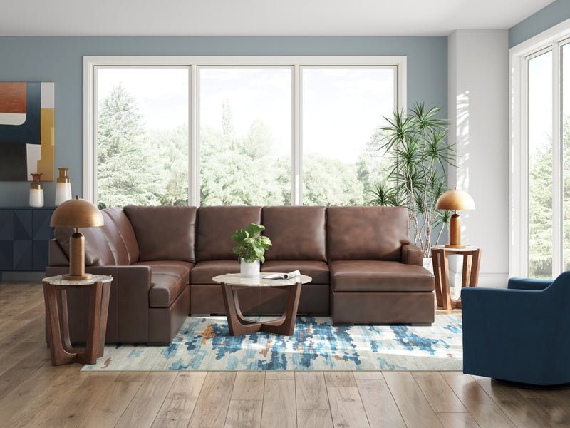 Sofá seccional moderno de 3 piezas con chaise longue