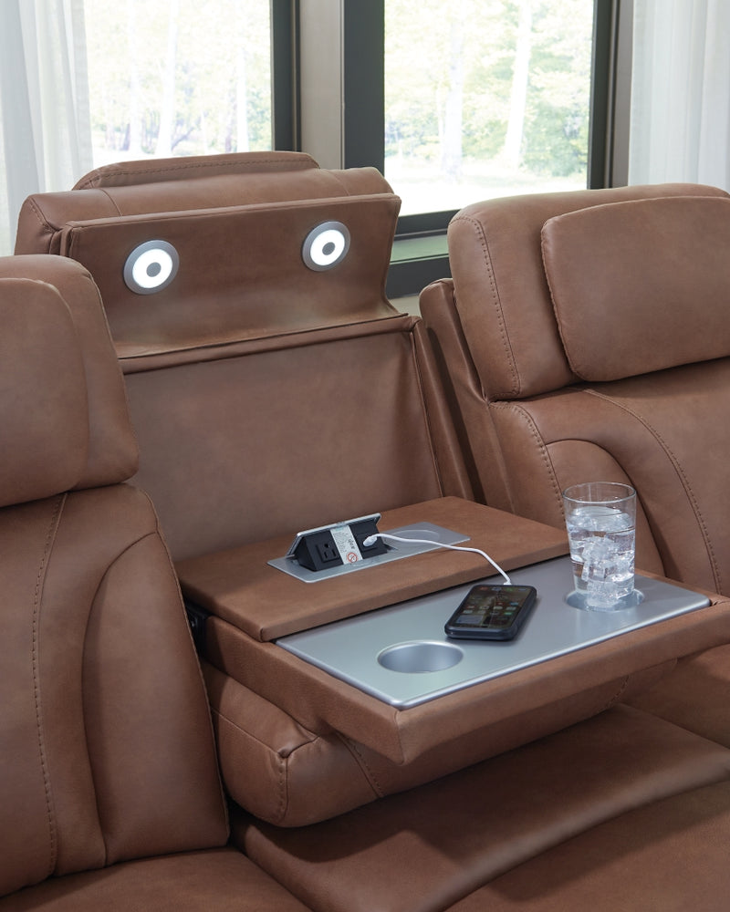 Sofá reclinable eléctrico Point Clear con reposacabezas ajustable