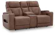 Point Clear Power Reclining Loveseat/Console/Adjustable Headrest