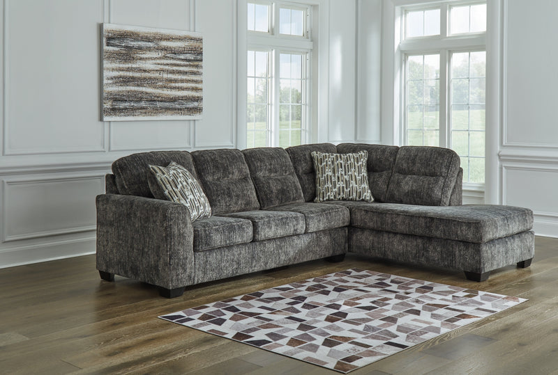 Seccional Lonoke de 2 piezas con chaise lounge