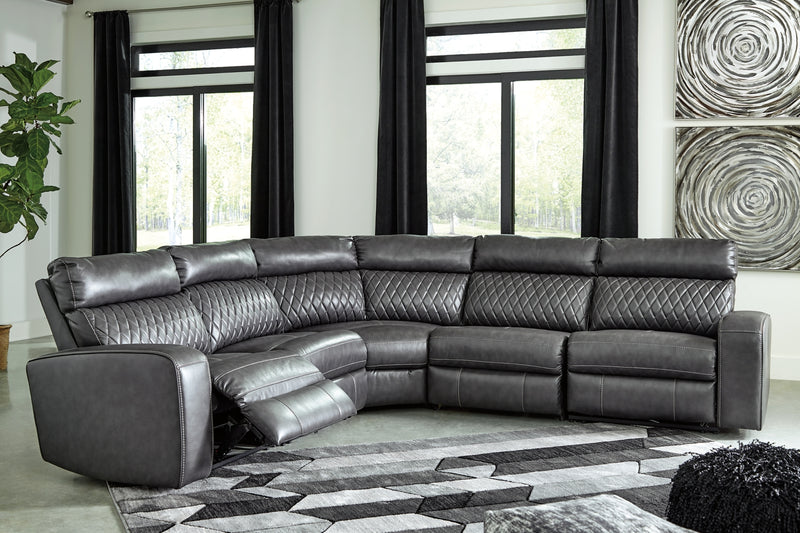 Seccional reclinable eléctrico Samperstone de 5 piezas