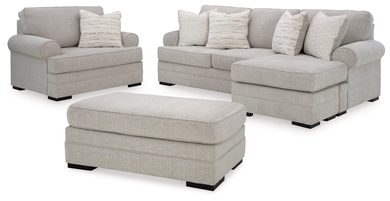 Eastonbridge Sofa Chaise, Chair, and Ottoman Living Room Set