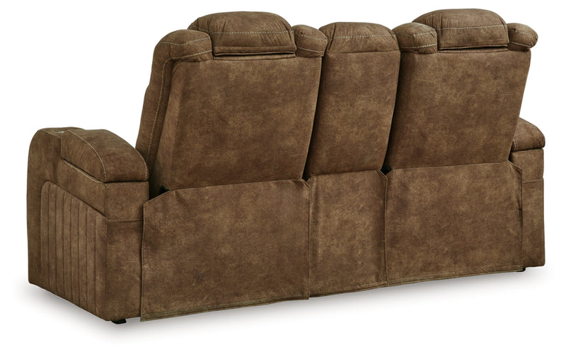 Wolfridge Power Reclining Loveseat/Console/Adjustable Headrest