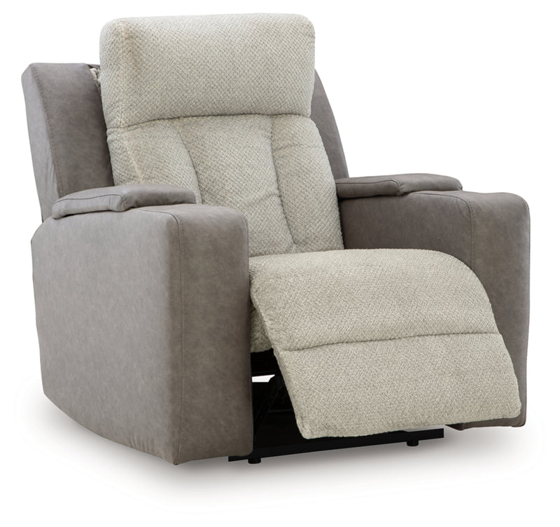 Stately Check Power Recliner/Adjustable Headrest