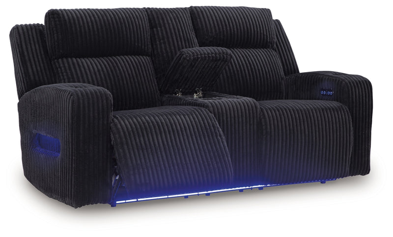 TwinBrooke Sofá reclinable de dos plazas/Consola/Reposacabezas ajustable