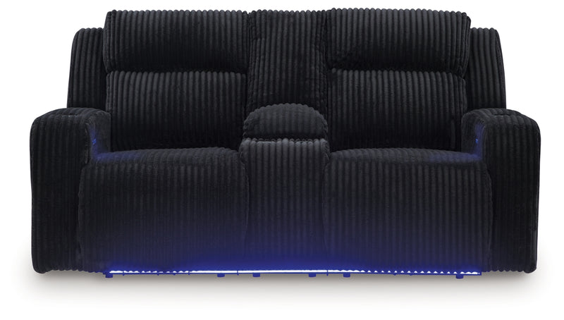 TwinBrooke Sofá reclinable de dos plazas/Consola/Reposacabezas ajustable