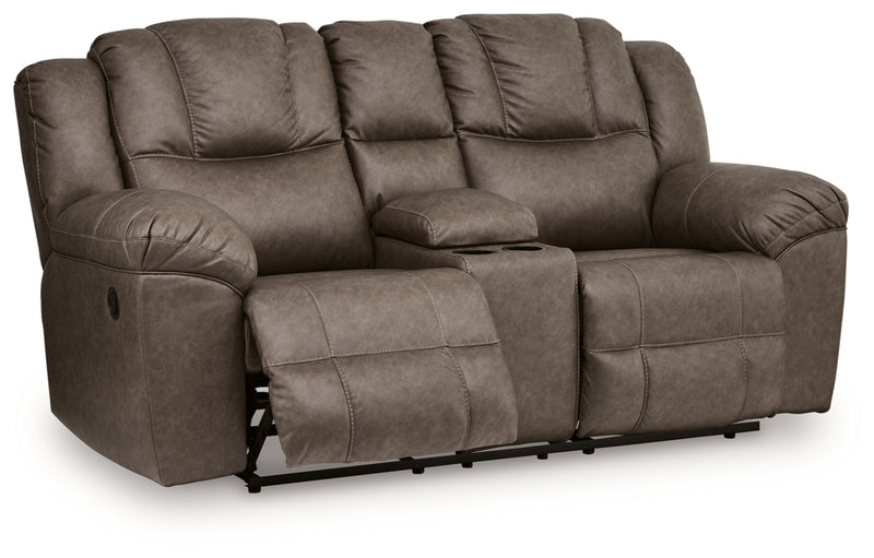 Sofá biplaza reclinable doble Knoxlee con consola