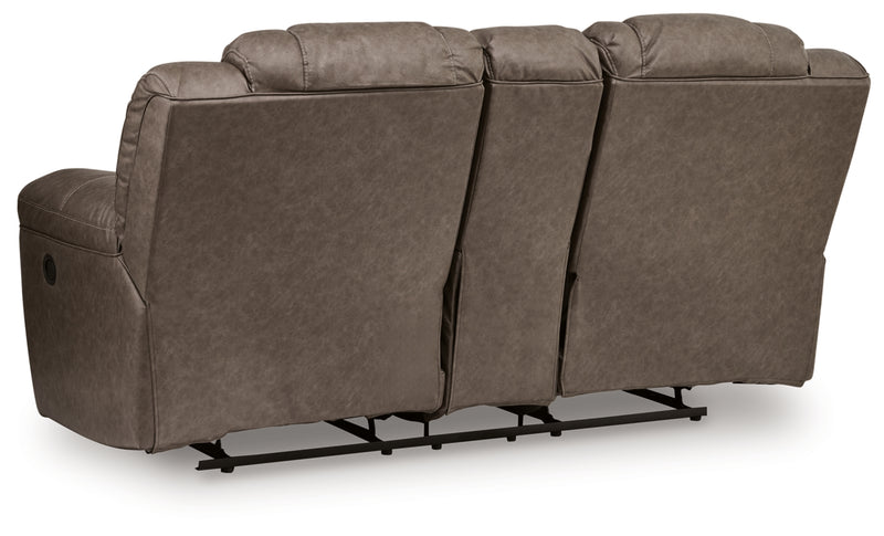 Sofá biplaza reclinable doble Knoxlee con consola