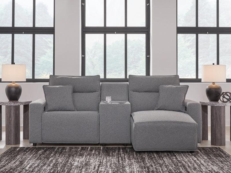 Seccional reclinable eléctrico de 3 piezas Modmax II con diván