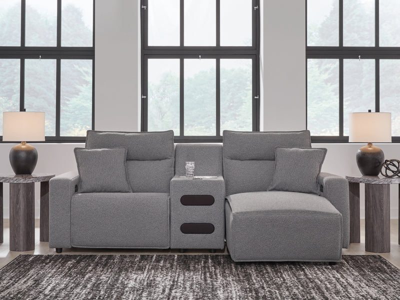 Seccional reclinable eléctrico de 3 piezas Modmax II con chaise lounge