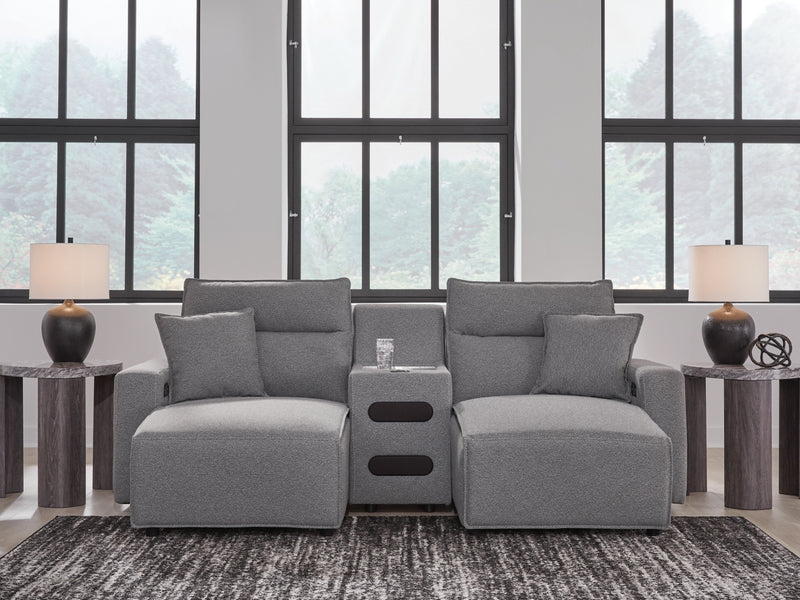 Seccional reclinable eléctrico de 3 piezas Modmax II con chaise lounge