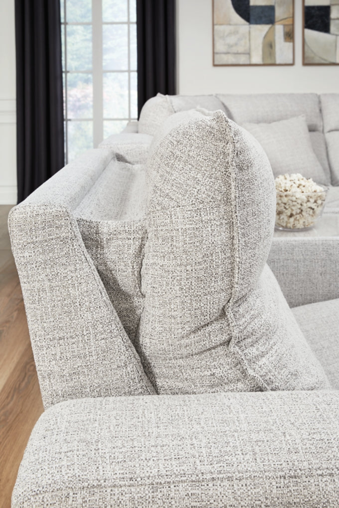 Seccional reclinable Modmax II de 6 piezas con chaise y consola de audio