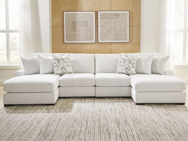 Seccional doble de 4 piezas con chaise Wynncroft Manor