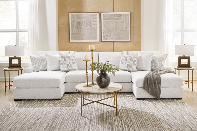 Seccional doble de 4 piezas con chaise Wynncroft Manor