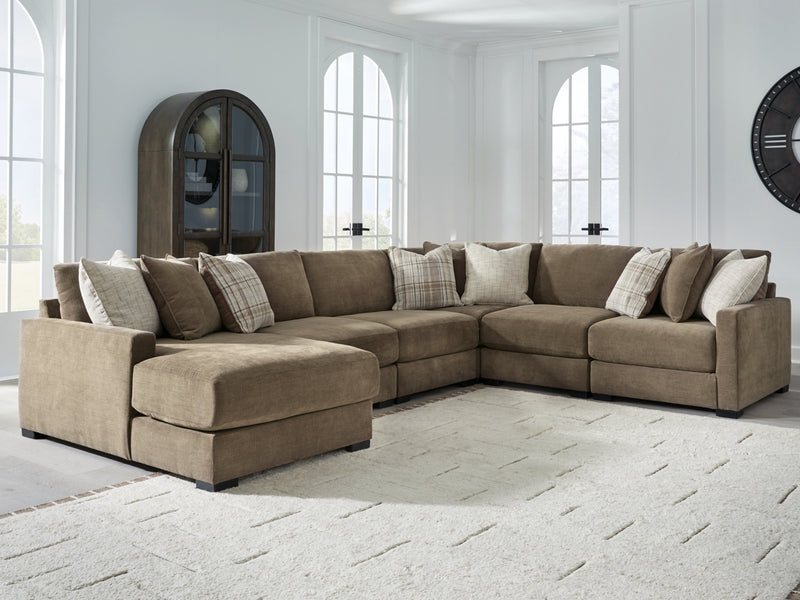 Seccional de 6 piezas con chaise Camellia-Court
